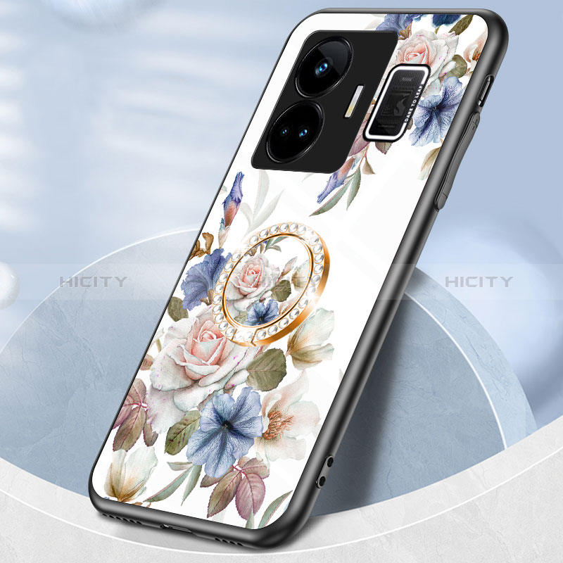 Realme GT Neo5 5G用ハイブリットバンパーケース プラスチック 鏡面 花 カバー S01 Realme 