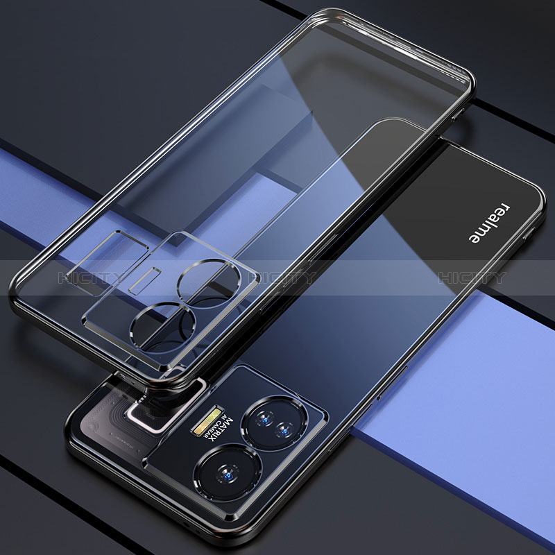 Realme GT Neo6 5G用極薄ソフトケース シリコンケース 耐衝撃 全面保護 クリア透明 H01 Realme ブラック