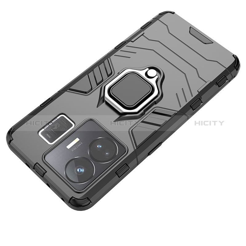 Realme GT Neo6 5G用ハイブリットバンパーケース プラスチック アンド指輪 マグネット式 Realme 