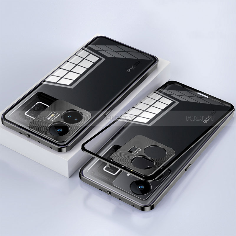 Realme GT Neo6 5G用ケース 高級感 手触り良い アルミメタル 製の金属製 360度 フルカバーバンパー 鏡面 カバー Realme 