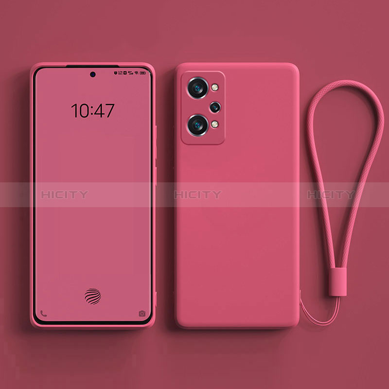 Realme GT2 5G用360度 フルカバー極薄ソフトケース シリコンケース 耐衝撃 全面保護 バンパー YK3 Realme ローズレッド