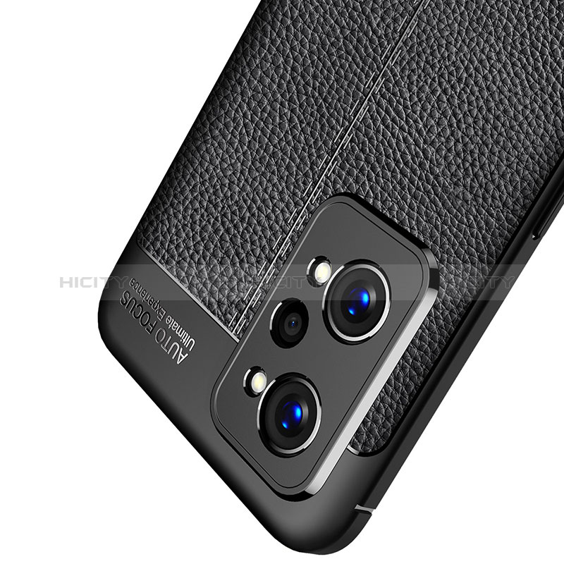 Realme GT2 5G用シリコンケース ソフトタッチラバー レザー柄 カバー Realme 