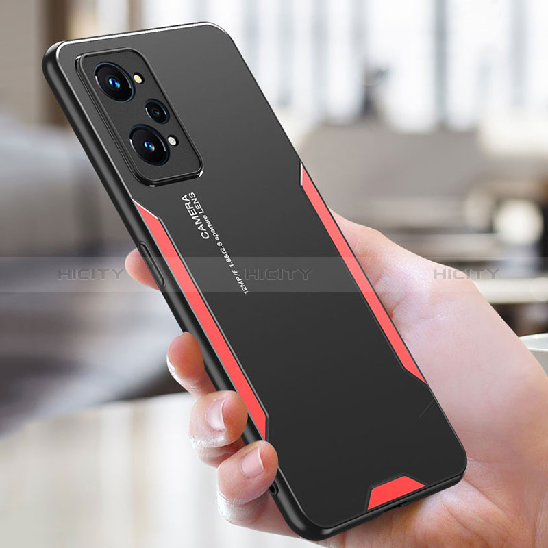 Realme GT2 5G用ケース 高級感 手触り良い アルミメタル 製の金属製 兼シリコン カバー PB2 Realme 