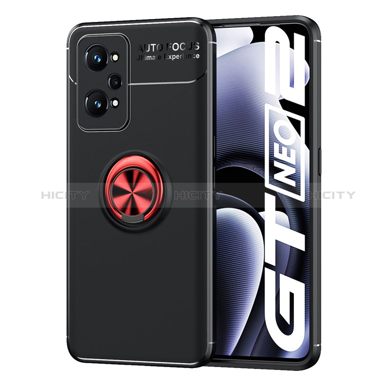 Realme GT2 5G用極薄ソフトケース シリコンケース 耐衝撃 全面保護 アンド指輪 マグネット式 バンパー SD2 Realme 