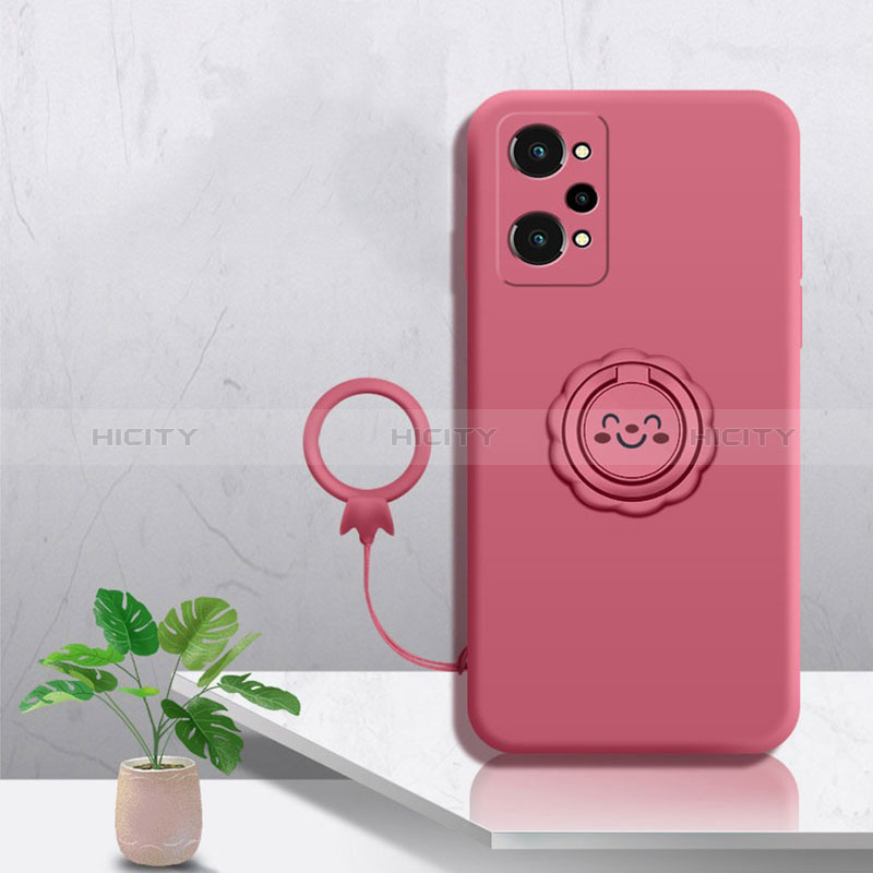 Realme GT2 5G用極薄ソフトケース シリコンケース 耐衝撃 全面保護 アンド指輪 マグネット式 バンパー S02 Realme 