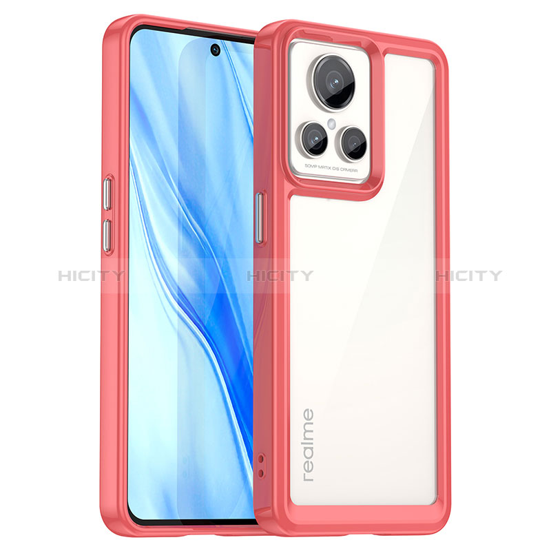 Realme GT2 Master Explorer用ハイブリットバンパーケース クリア透明 プラスチック カバー J01S Realme レッド