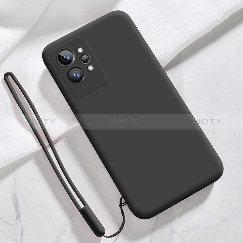 Realme GT2 Pro 5G用360度 フルカバー極薄ソフトケース シリコンケース 耐衝撃 全面保護 バンパー Realme ブラック