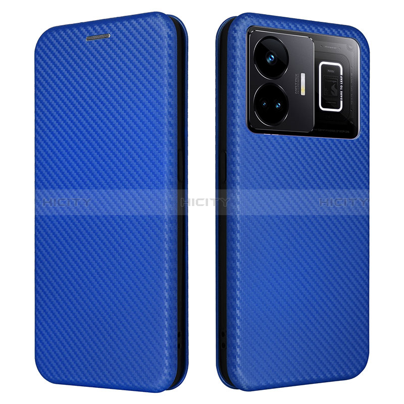 Realme GT3 5G用手帳型 レザーケース スタンド カバー L04Z Realme ネイビー