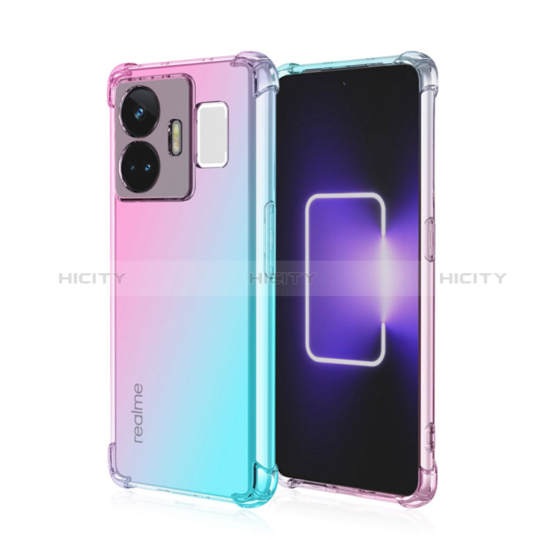 Realme GT3 5G用極薄ソフトケース グラデーション 勾配色 クリア透明 Realme 