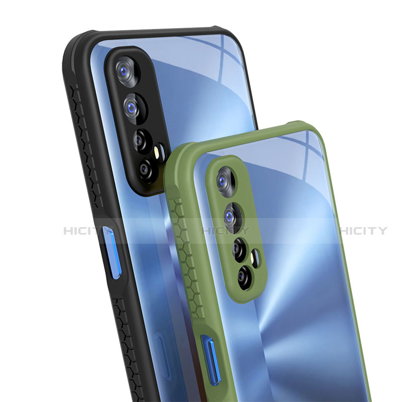 Realme Narzo 20 Pro用ハイブリットバンパーケース クリア透明 プラスチック 鏡面 カバー Realme 