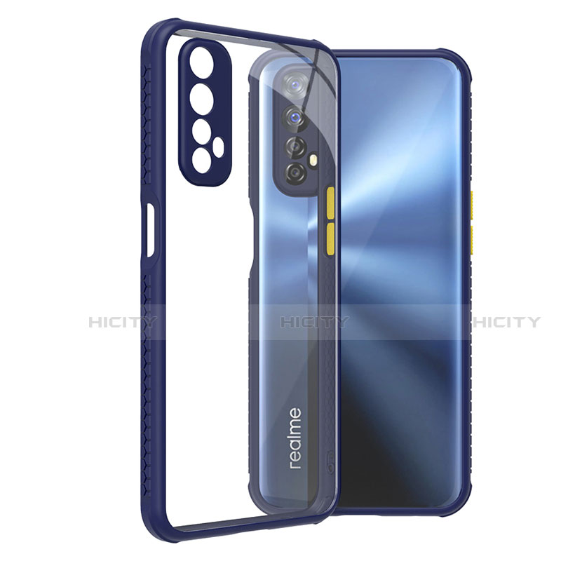 Realme Narzo 30 4G用ハイブリットバンパーケース クリア透明 プラスチック 鏡面 カバー Realme 