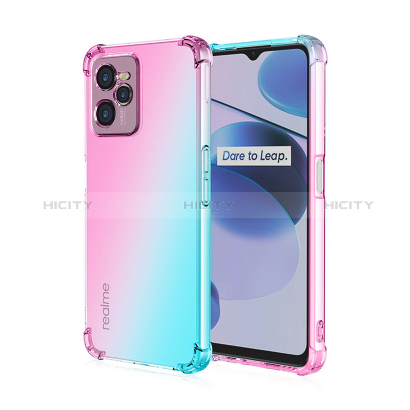 Realme Narzo 50A Prime用極薄ソフトケース グラデーション 勾配色 クリア透明 Realme 