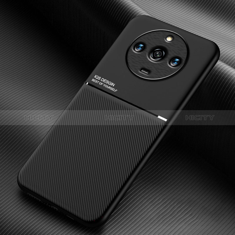 Realme Narzo 60 5G用極薄ソフトケース シリコンケース 耐衝撃 全面保護 マグネット式 バンパー Realme ブラック