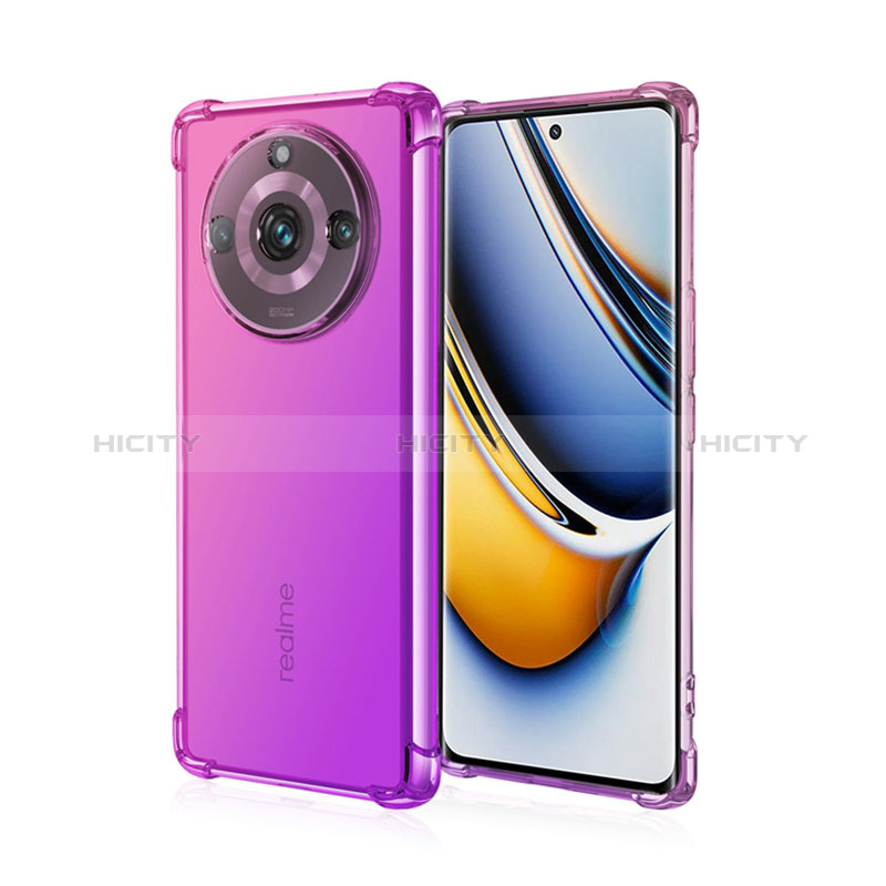 Realme Narzo 60 Pro 5G用極薄ソフトケース グラデーション 勾配色 クリア透明 Realme 