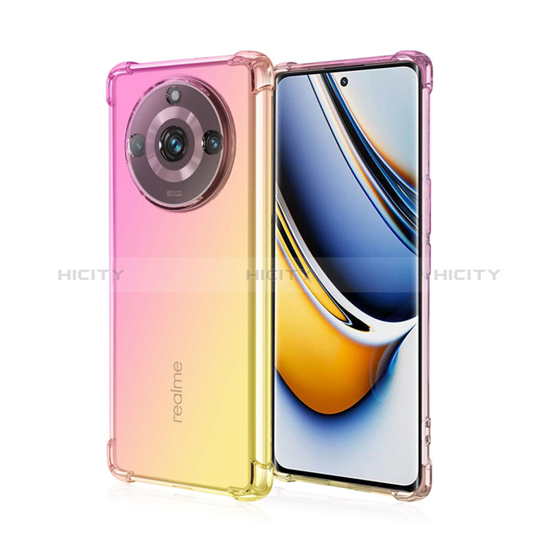 Realme Narzo 60 Pro 5G用極薄ソフトケース グラデーション 勾配色 クリア透明 Realme 