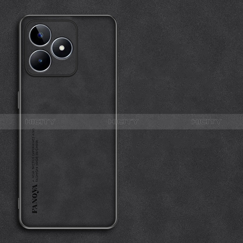 Realme Narzo N53用ケース 高級感 手触り良いレザー柄 S01 Realme ブラック