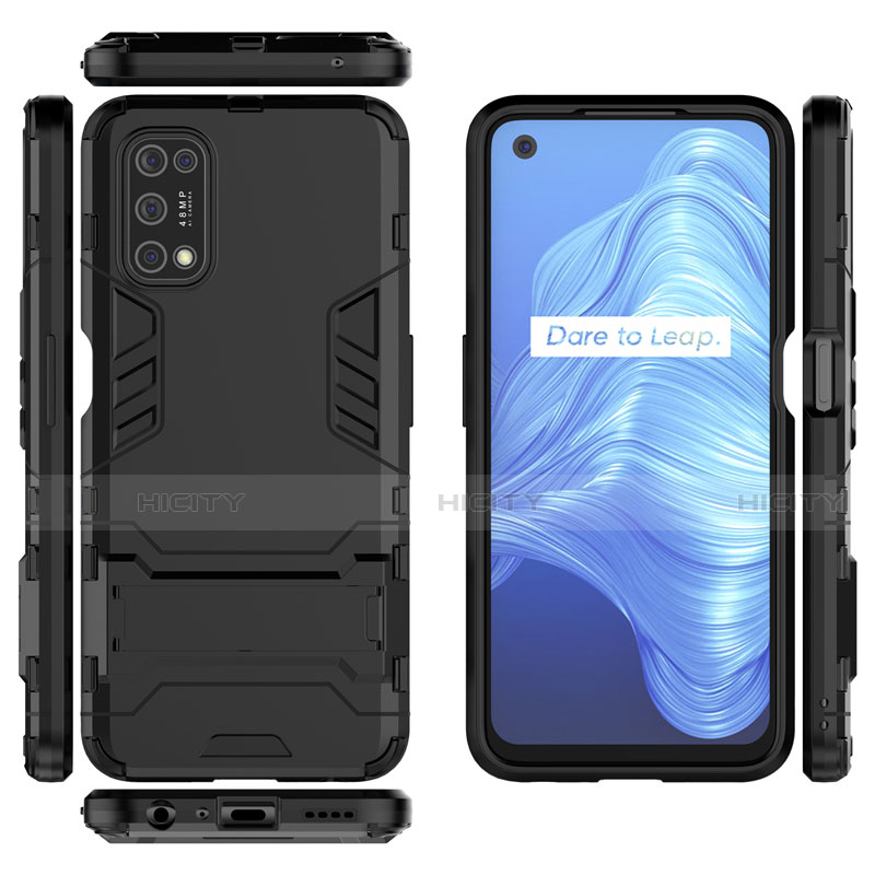 Realme Q2 5G用ハイブリットバンパーケース スタンド プラスチック 兼シリコーン カバー A01 Realme 