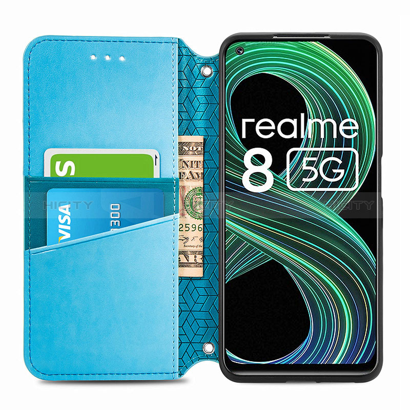 Realme Q3 5G用手帳型 レザーケース スタンド パターン カバー S01D Realme 