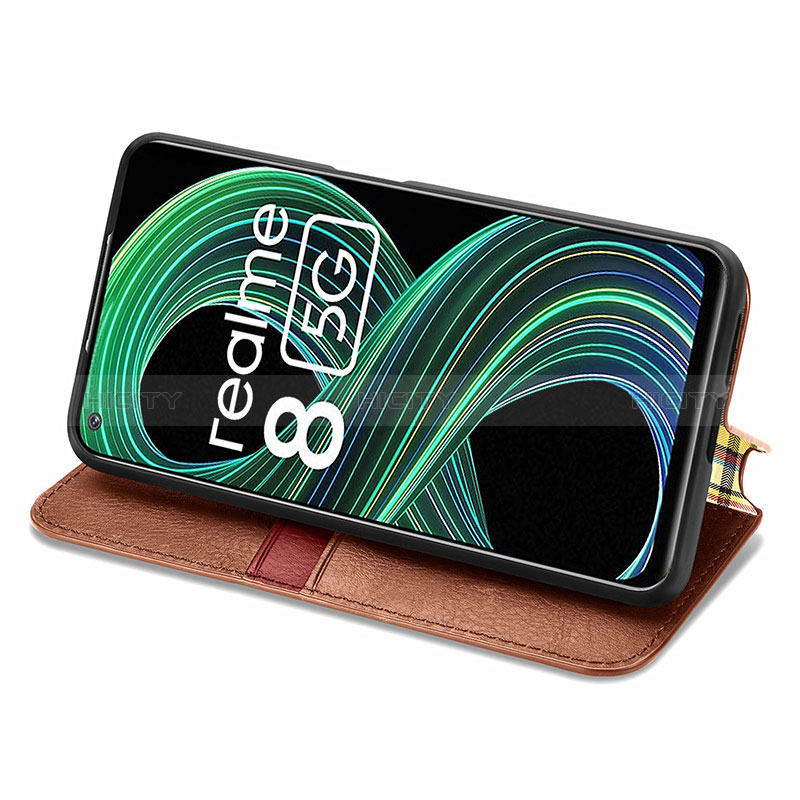 Realme Q3 5G用手帳型 レザーケース スタンド カバー S01D Realme 