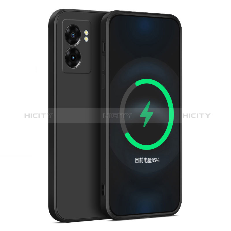 Realme Q5i 5G用360度 フルカバー極薄ソフトケース シリコンケース 耐衝撃 全面保護 バンパー Realme ブラック