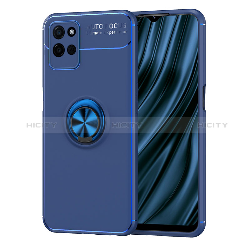 Realme V11 5G用極薄ソフトケース シリコンケース 耐衝撃 全面保護 アンド指輪 マグネット式 バンパー SD2 Realme 