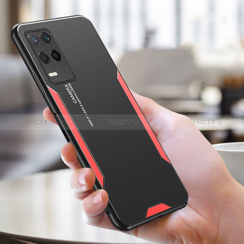 Realme V13 5G用ケース 高級感 手触り良い アルミメタル 製の金属製 兼シリコン カバー PB2 Realme 