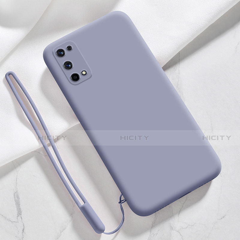 Realme V15 5G用360度 フルカバー極薄ソフトケース シリコンケース 耐衝撃 全面保護 バンパー Realme ラベンダーグレー