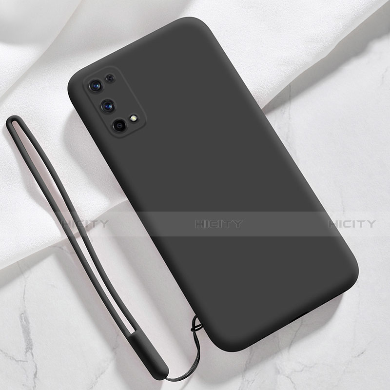 Realme V15 5G用360度 フルカバー極薄ソフトケース シリコンケース 耐衝撃 全面保護 バンパー Realme ブラック