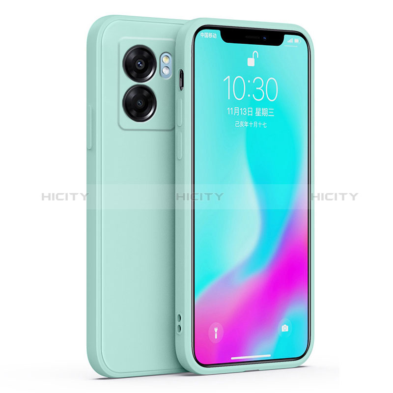 Realme V23i 5G用360度 フルカバー極薄ソフトケース シリコンケース 耐衝撃 全面保護 バンパー S01 Realme ライトブルー