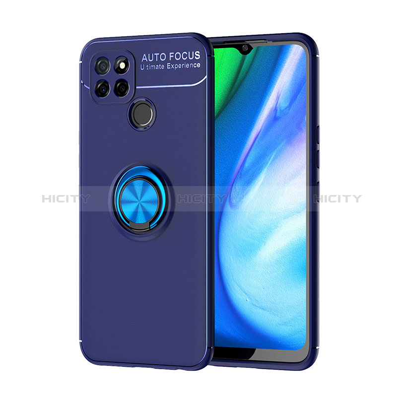 Realme V3 5G用極薄ソフトケース シリコンケース 耐衝撃 全面保護 アンド指輪 マグネット式 バンパー SD1 Realme 