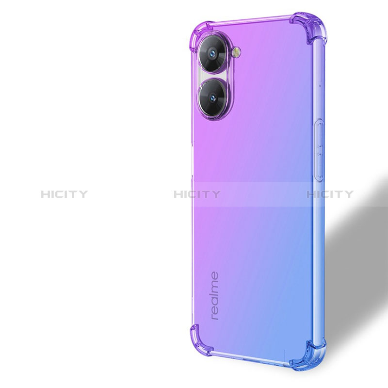 Realme V30t 5G用極薄ソフトケース グラデーション 勾配色 クリア透明 Realme 