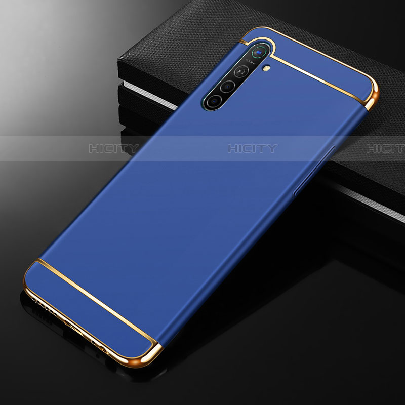 Realme X2用ケース 高級感 手触り良い メタル兼プラスチック バンパー M01 Realme ネイビー