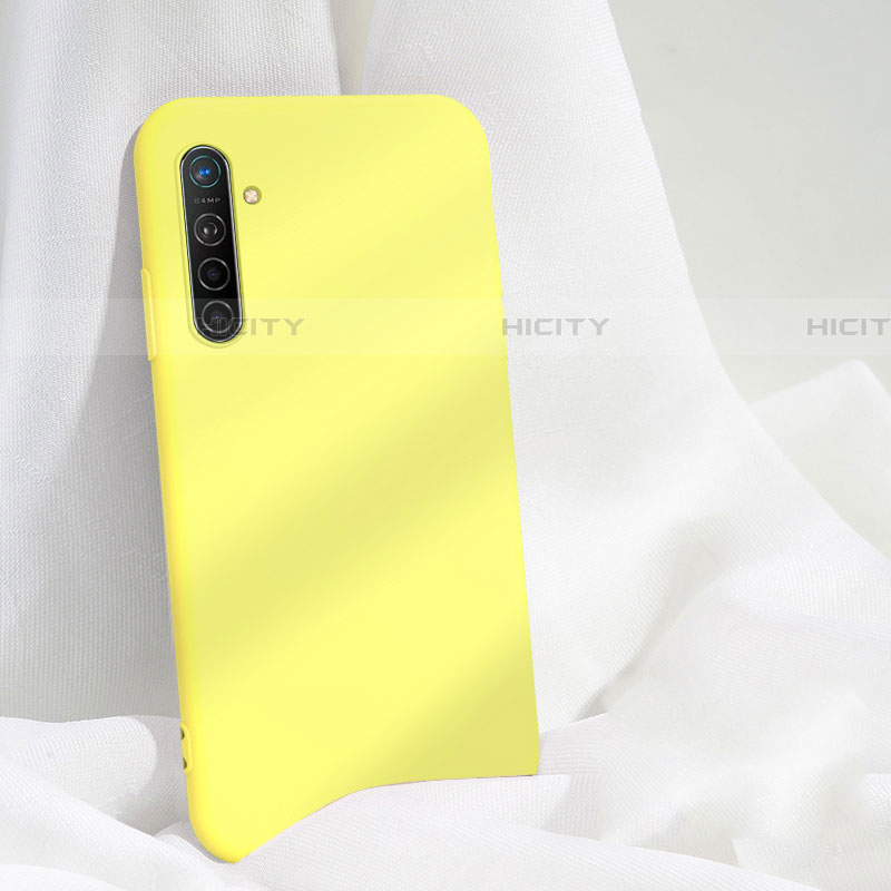 Realme X2用360度 フルカバー極薄ソフトケース シリコンケース 耐衝撃 全面保護 バンパー S03 Realme イエロー