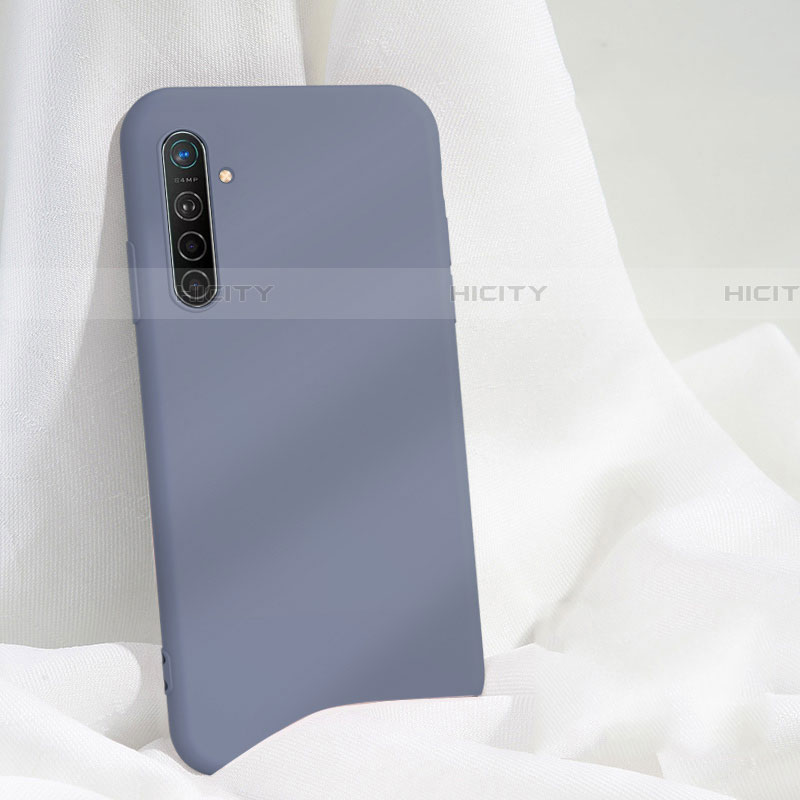 Realme X2用360度 フルカバー極薄ソフトケース シリコンケース 耐衝撃 全面保護 バンパー S03 Realme グレー