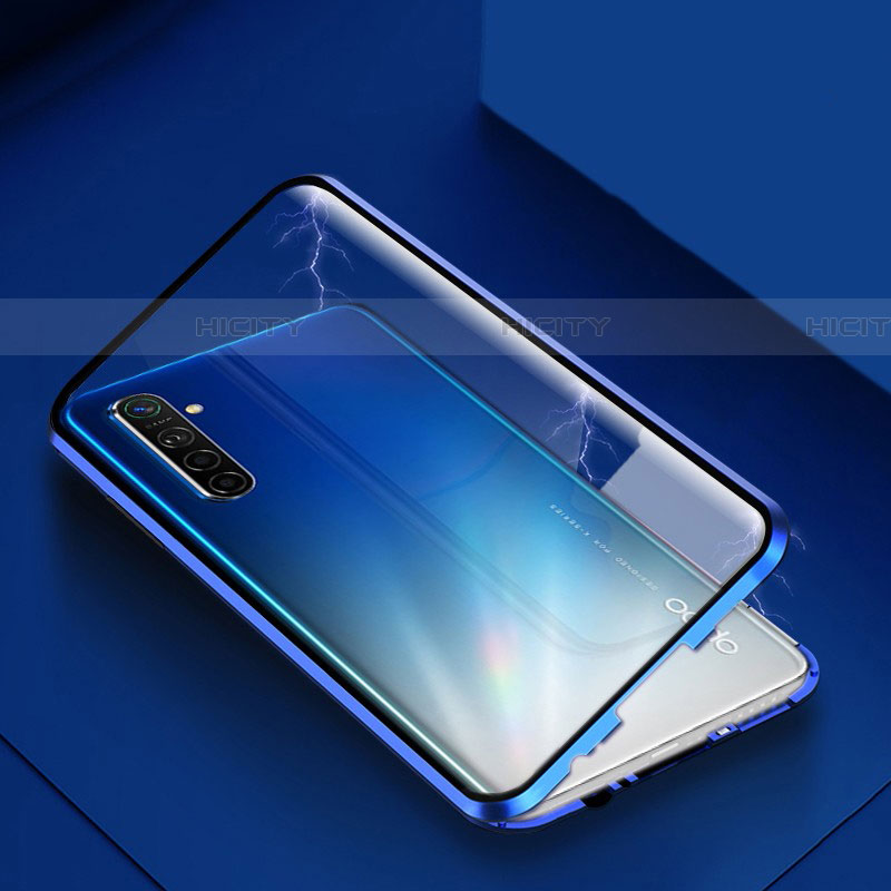 Realme X2用ケース 高級感 手触り良い アルミメタル 製の金属製 360度 フルカバーバンパー 鏡面 カバー Realme 