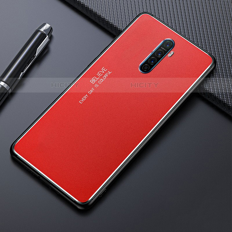 Realme X2 Pro用ケース 高級感 手触り良い アルミメタル 製の金属製 カバー Realme レッド