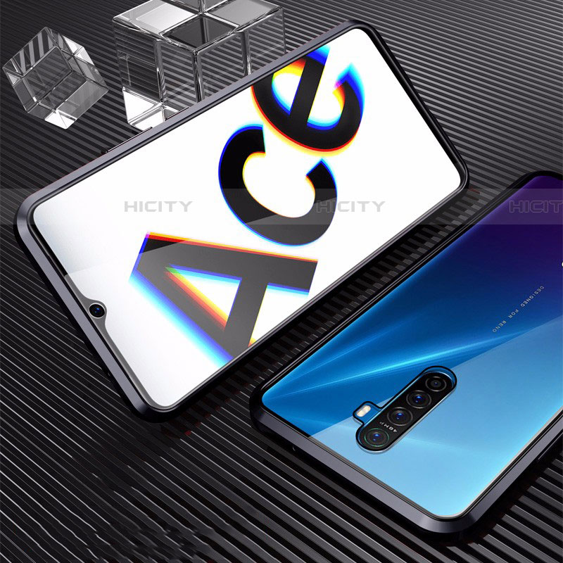 Realme X2 Pro用ケース 高級感 手触り良い アルミメタル 製の金属製 360度 フルカバーバンパー 鏡面 カバー M07 Realme 