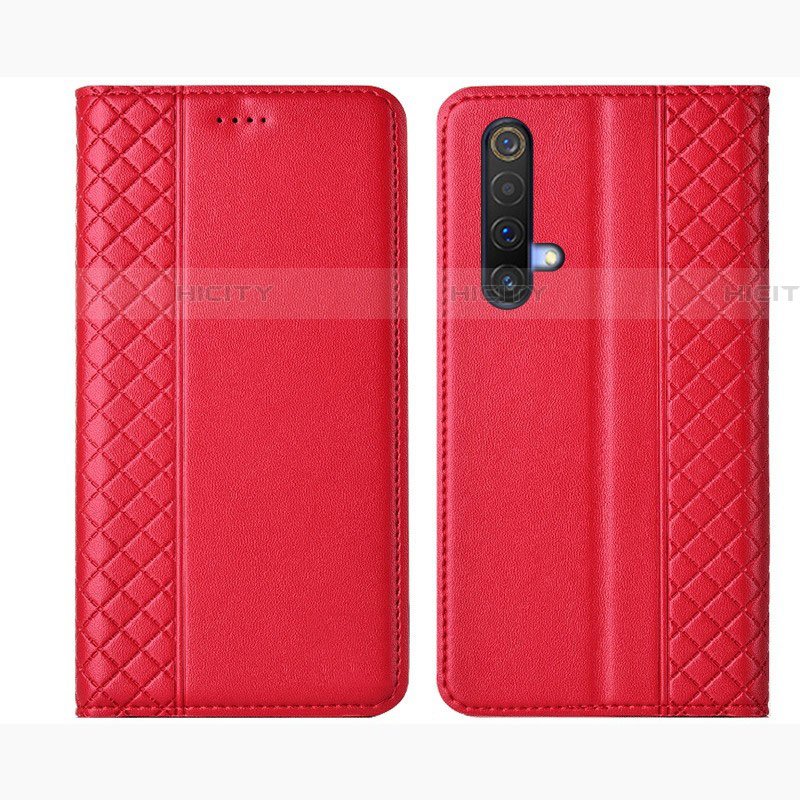 Realme X50 5G用手帳型 レザーケース スタンド カバー Realme レッド