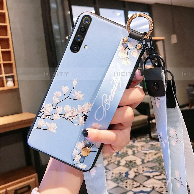 Realme X50 5G用シリコンケース ソフトタッチラバー 花 カバー S02 Realme 