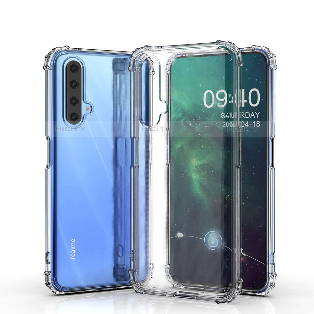 Realme X50t 5G用極薄ソフトケース シリコンケース 耐衝撃 全面保護 クリア透明 T02 Realme クリア