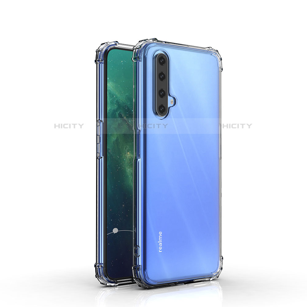 Realme X50t 5G用極薄ソフトケース シリコンケース 耐衝撃 全面保護 クリア透明 T02 Realme クリア