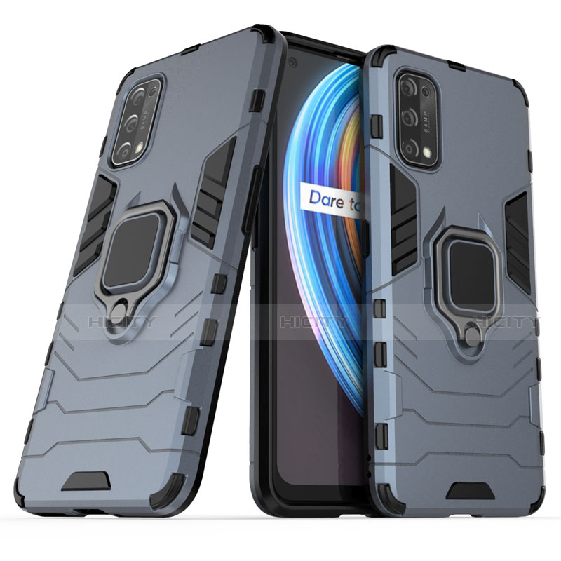 Realme X7 5G用ハイブリットバンパーケース プラスチック アンド指輪 マグネット式 Realme 