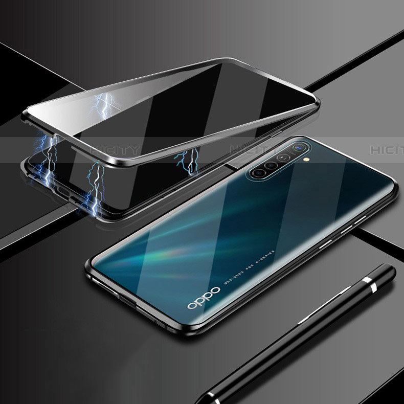 Realme XT用ケース 高級感 手触り良い アルミメタル 製の金属製 360度 フルカバーバンパー 鏡面 カバー M02 Realme 