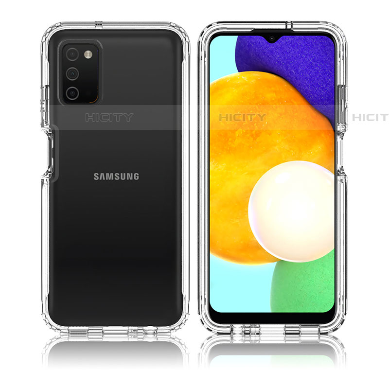 Samsung Galaxy A03s用前面と背面 360度 フルカバー 極薄ソフトケース シリコンケース 耐衝撃 全面保護 バンパー 透明 サムスン クリア