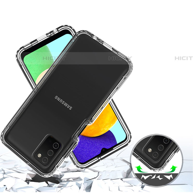 Samsung Galaxy A03s用前面と背面 360度 フルカバー 極薄ソフトケース シリコンケース 耐衝撃 全面保護 バンパー 透明 サムスン クリア