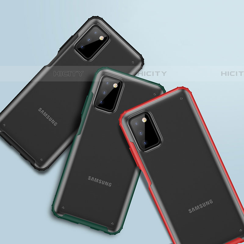 Samsung Galaxy A03s用ハイブリットバンパーケース クリア透明 プラスチック カバー サムスン 