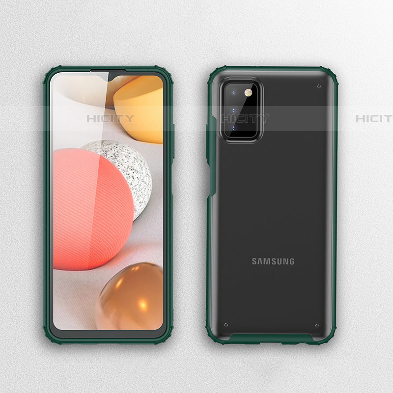 Samsung Galaxy A03s用ハイブリットバンパーケース クリア透明 プラスチック カバー サムスン 