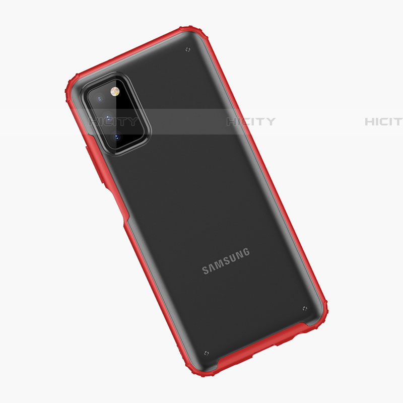 Samsung Galaxy A03s用ハイブリットバンパーケース クリア透明 プラスチック カバー サムスン 