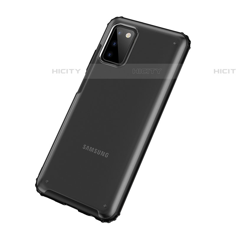 Samsung Galaxy A03s用ハイブリットバンパーケース クリア透明 プラスチック カバー サムスン 