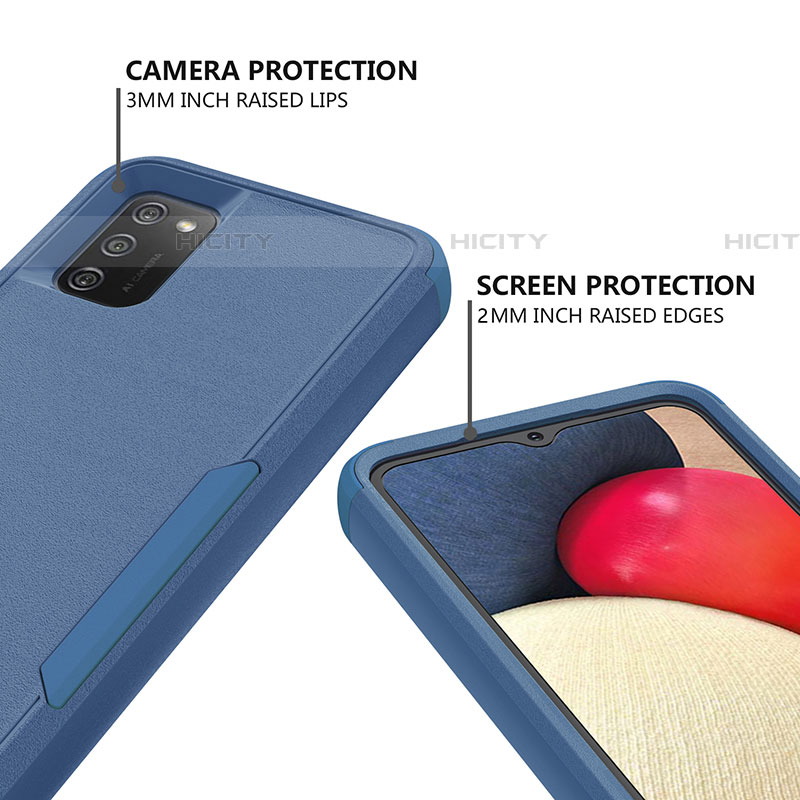 Samsung Galaxy A03s用ハイブリットバンパーケース プラスチック 兼シリコーン カバー 前面と背面 360度 フル MQ1 サムスン 